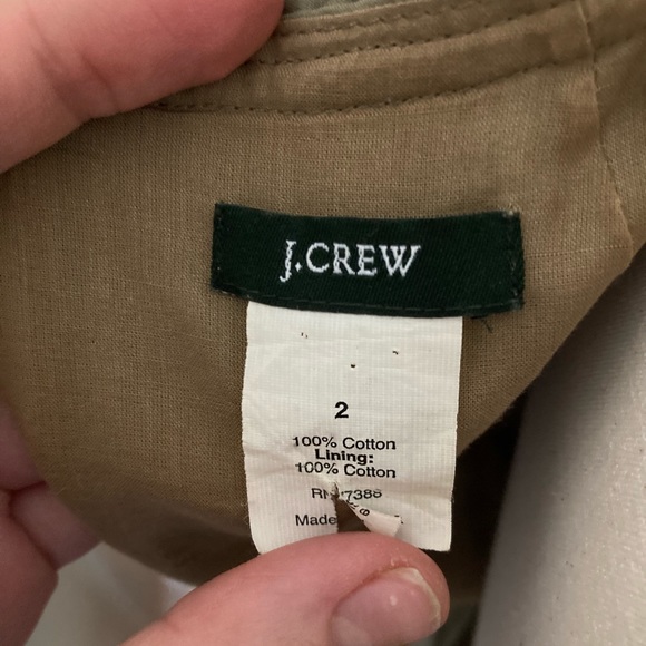 J Crew ruffle khaki dress - Picture 2 of 2